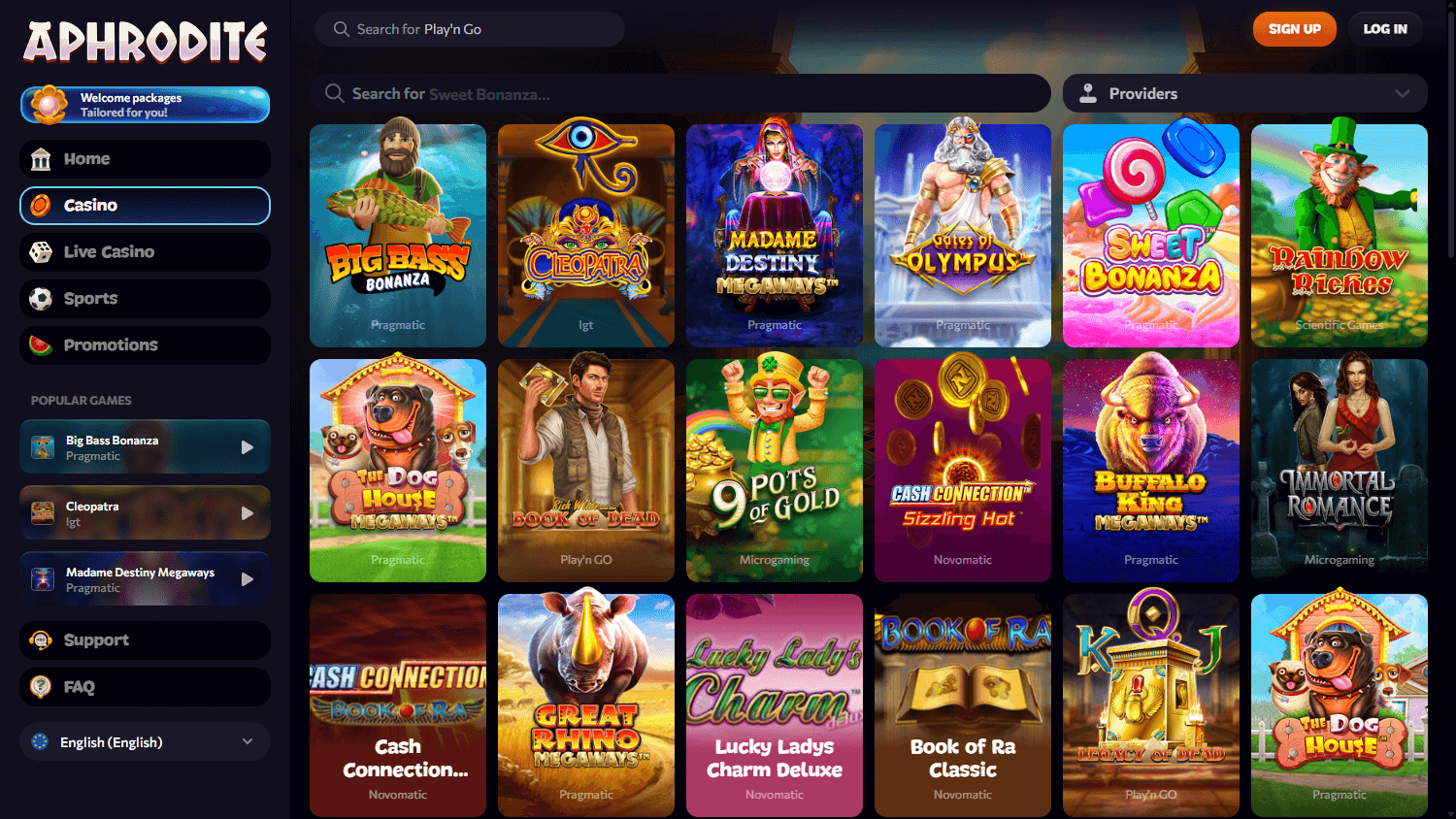 sûr Aphrodite Casino bonus hebdomadaire image en France