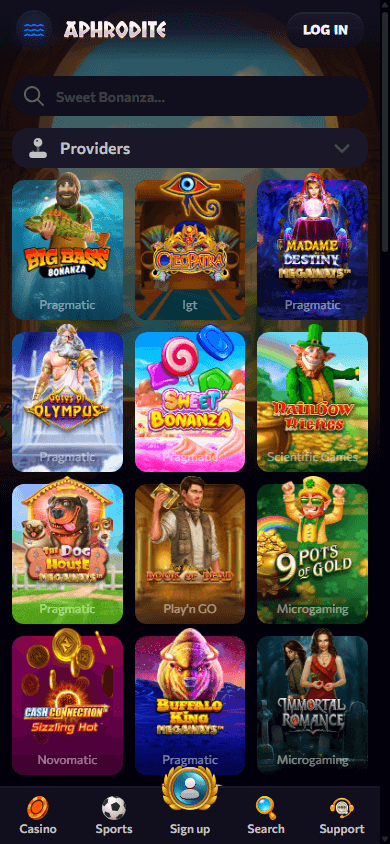 premium Aphrodite Casino bonus de rechargement bannière en France