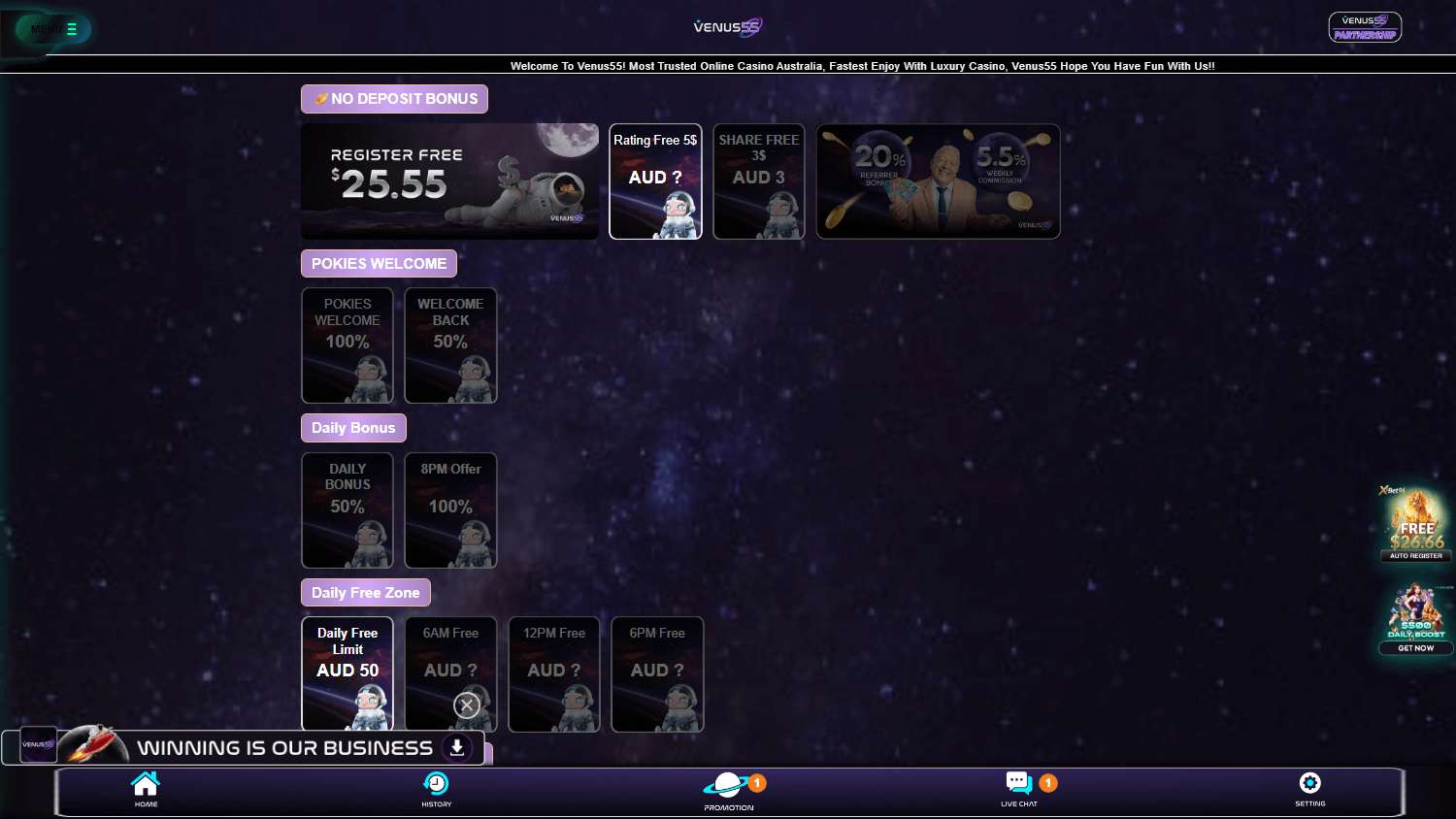 venus55_casino_promotions_desktop