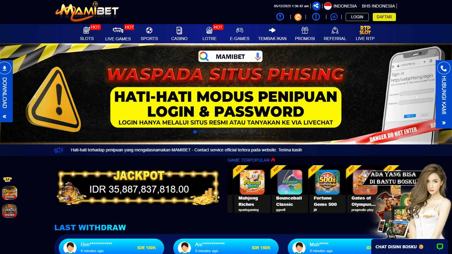 mamibet_casino_homepage_desktop
