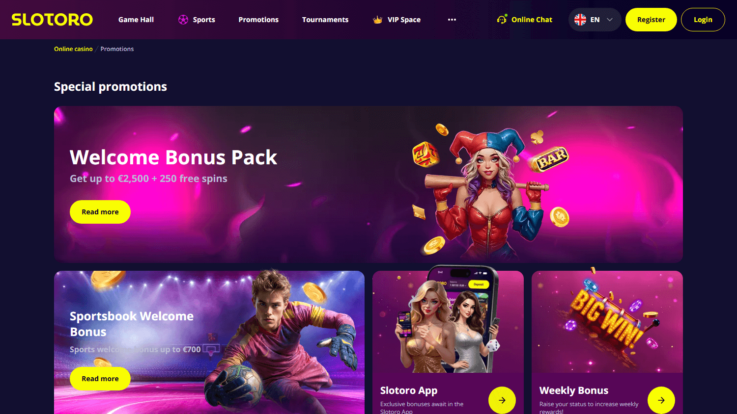 Slotoro Casino kampanjer