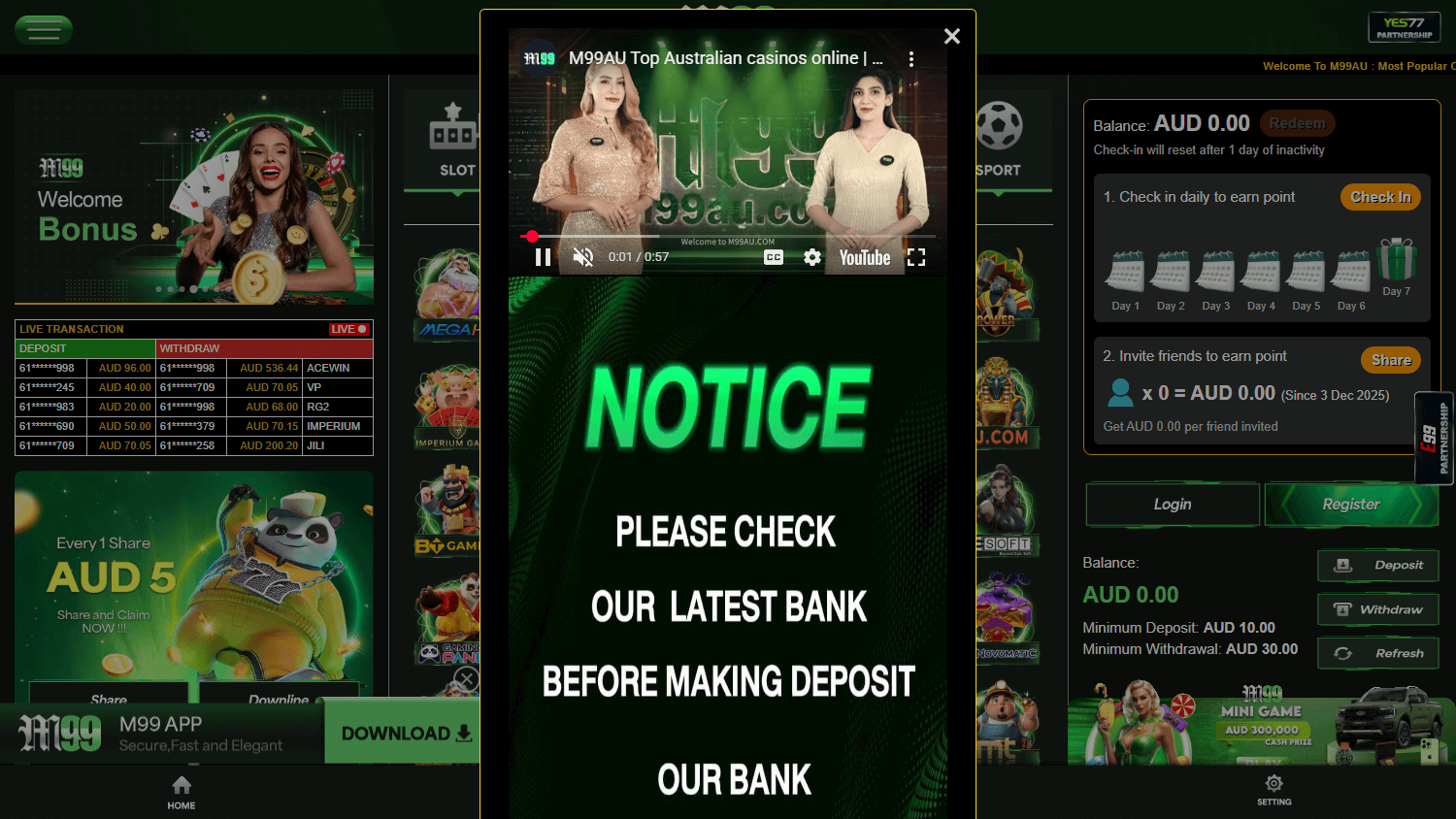 Easy M99 Online Casino App Download