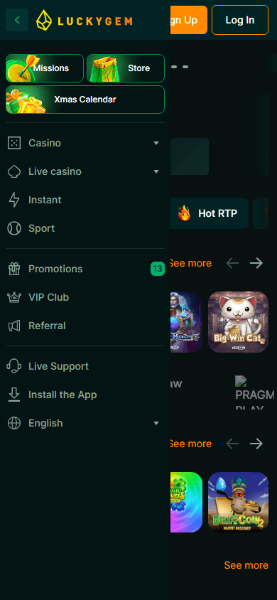luckygem_casino_homepage_mobile