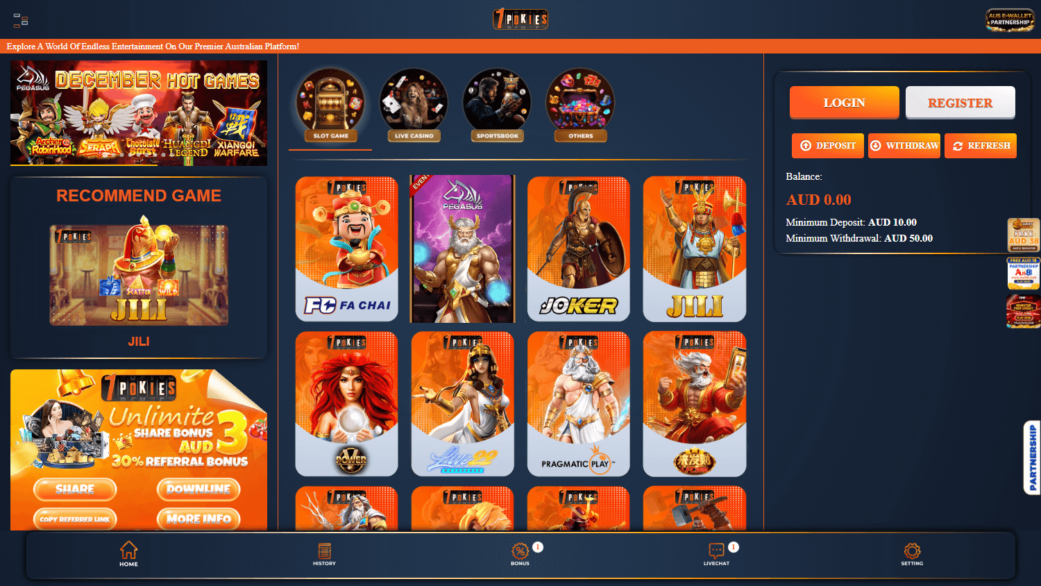 1pokies_casino_homepage_desktop