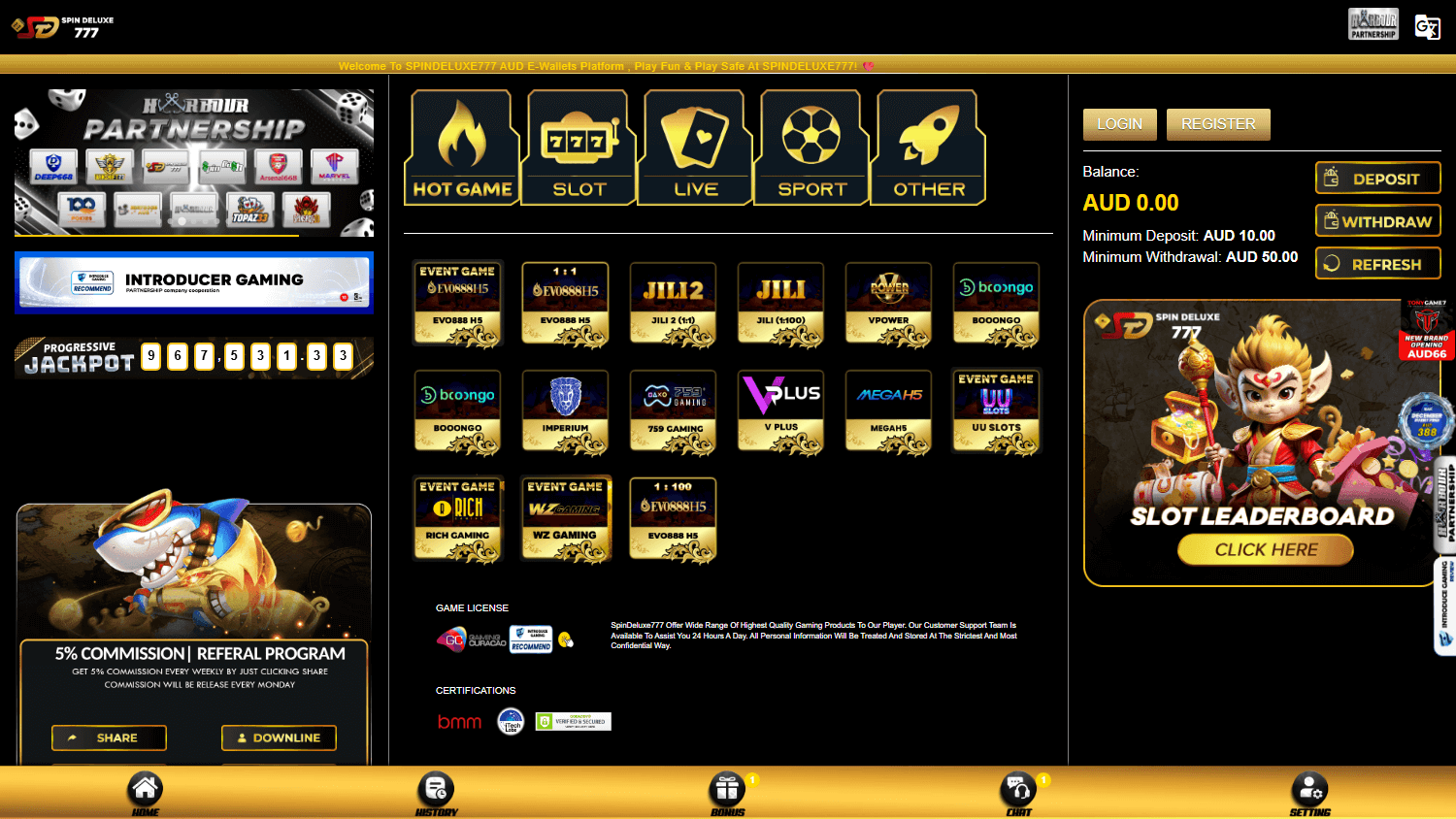spindeluxe777_casino_homepage_desktop