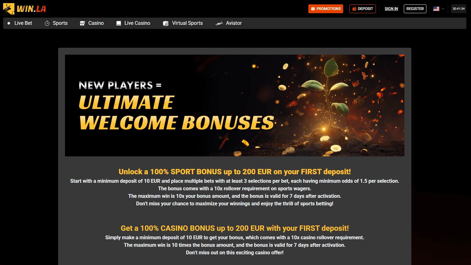 de confiança WinRolla Casino levantamentos rápidos banner promocional