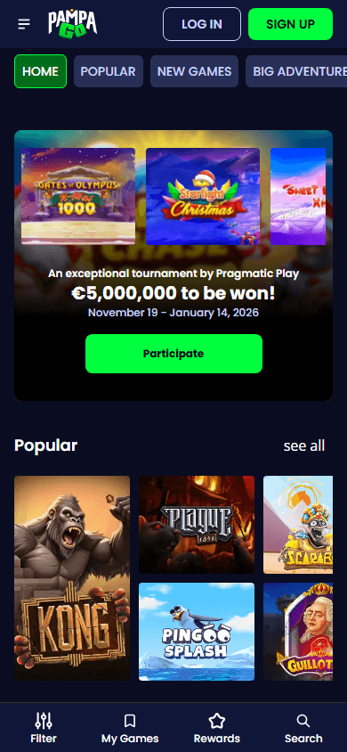 Capture d'écran de la ludothèque mobile optimisée