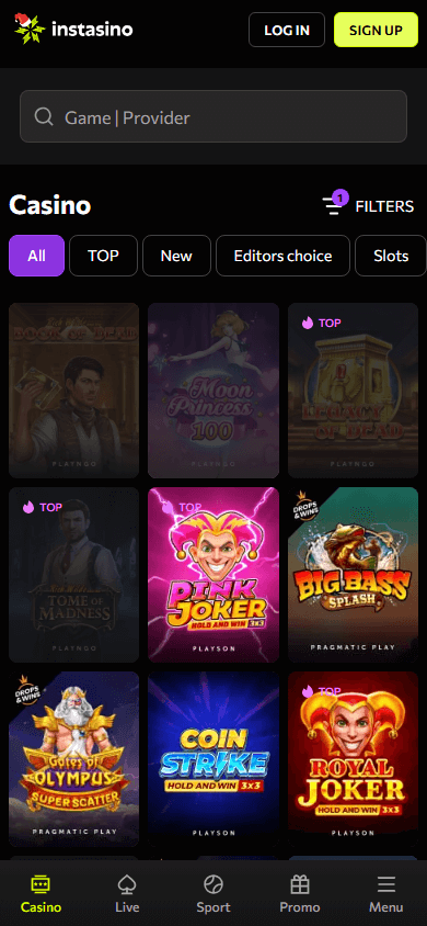 Instasino Mobile Gallery