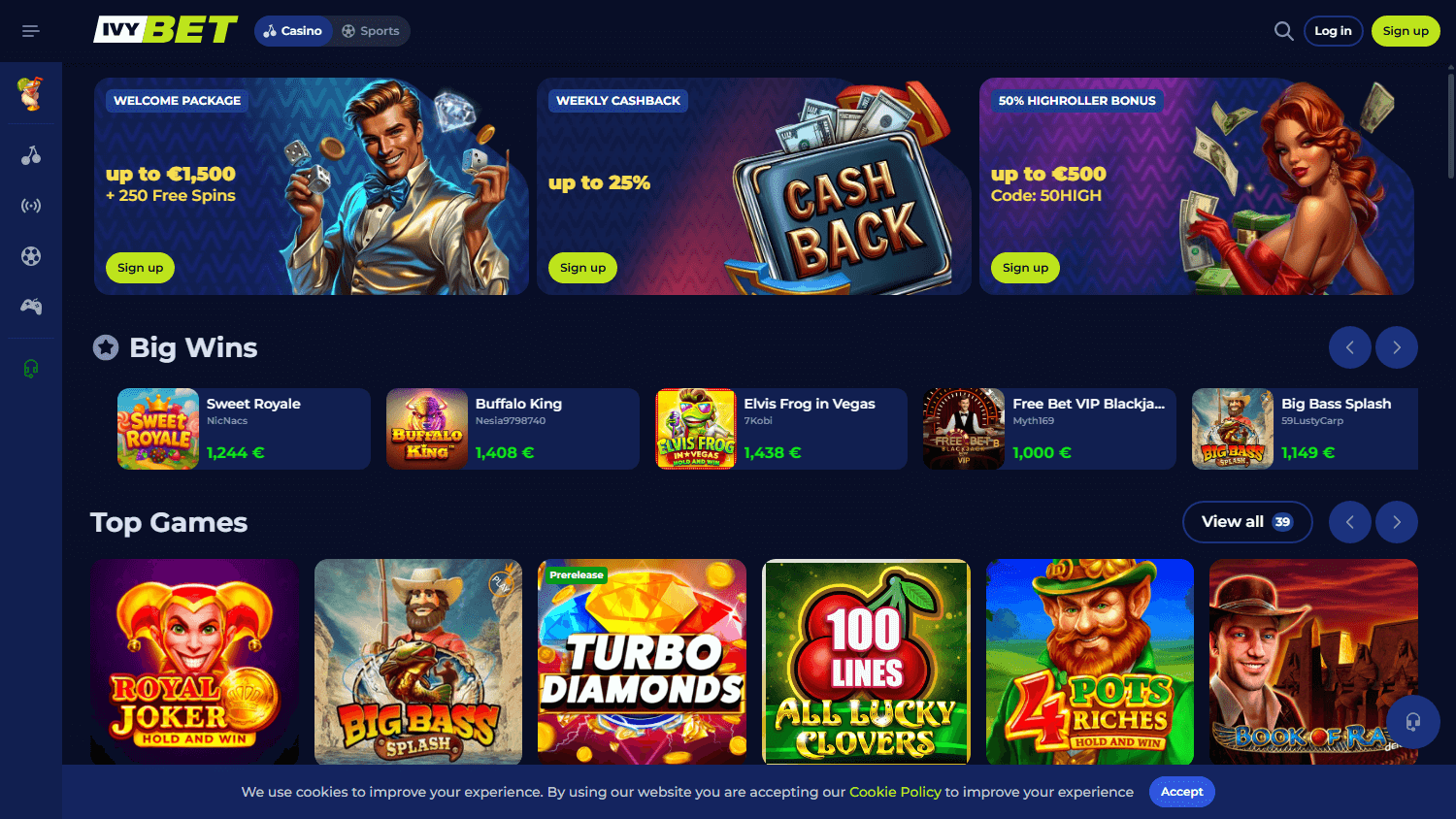 ivybet_casino_homepage_desktop