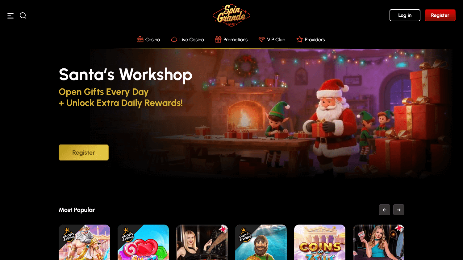 spingrande_casino_homepage_desktop