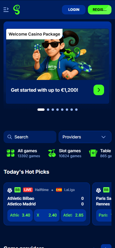 spinny_casino_homepage_mobile