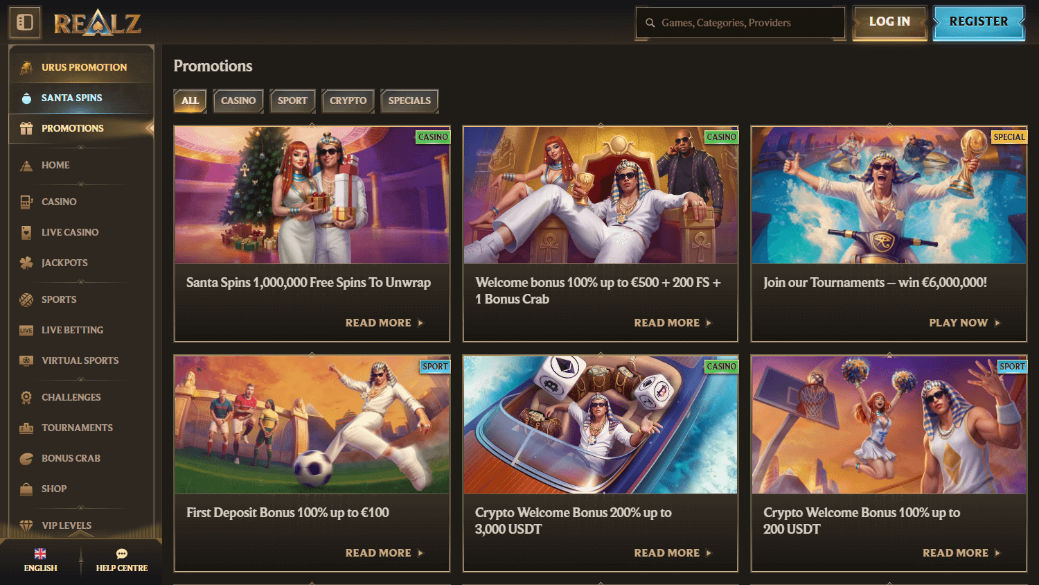 chwyć Realz Casino pakiet powitalny baner promocyjny