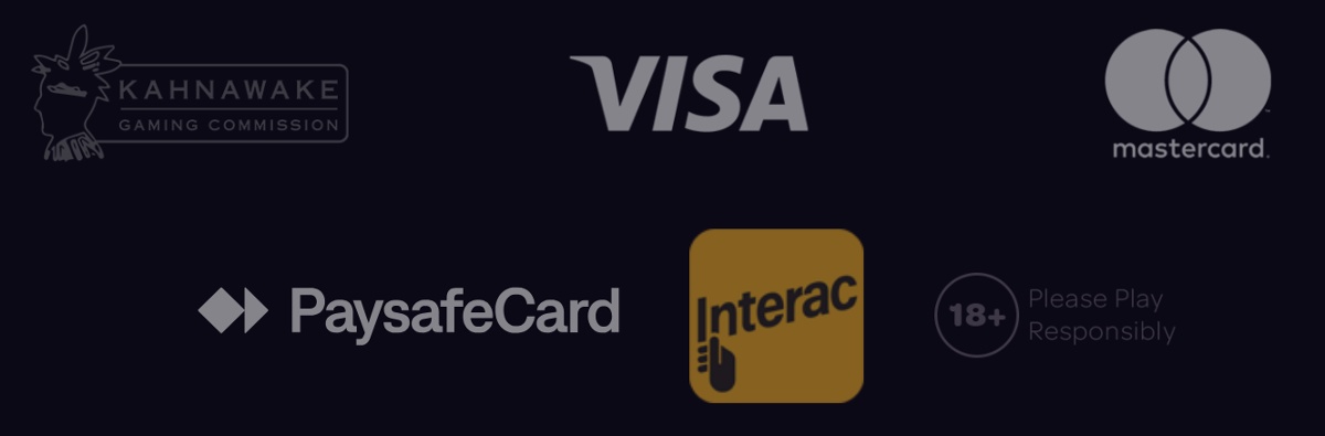 Licensing, payments, and responsible gambling logos at Jackpot City in Canada