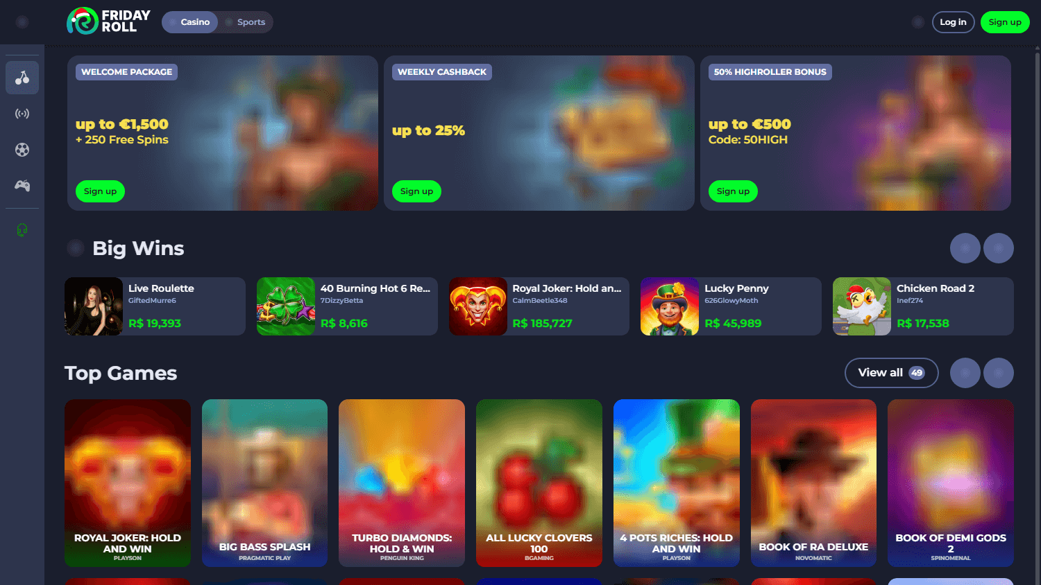 fridayroll_casino_homepage_desktop