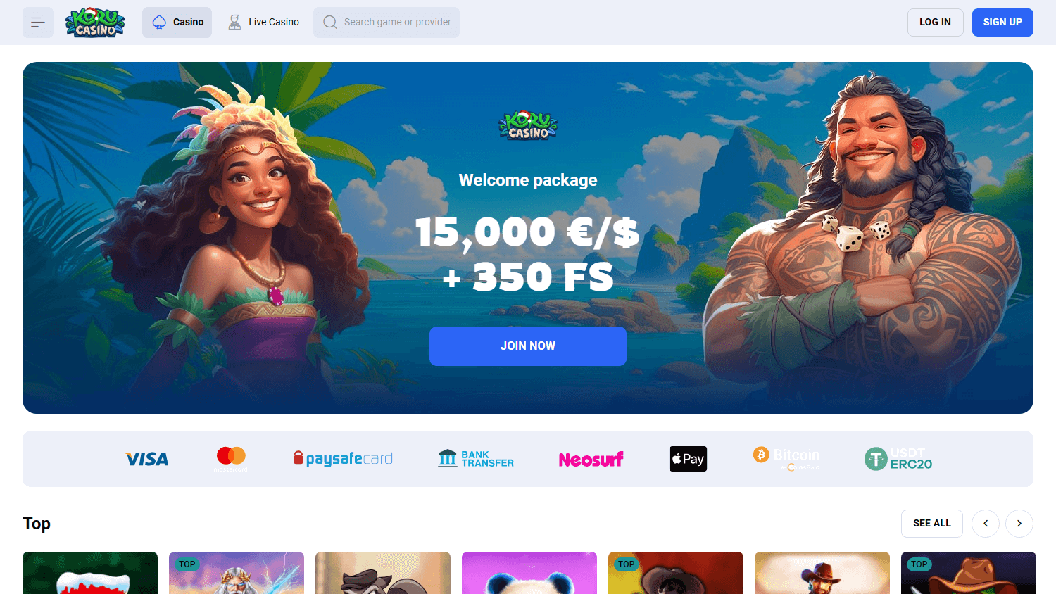 koru_casino_homepage_desktop