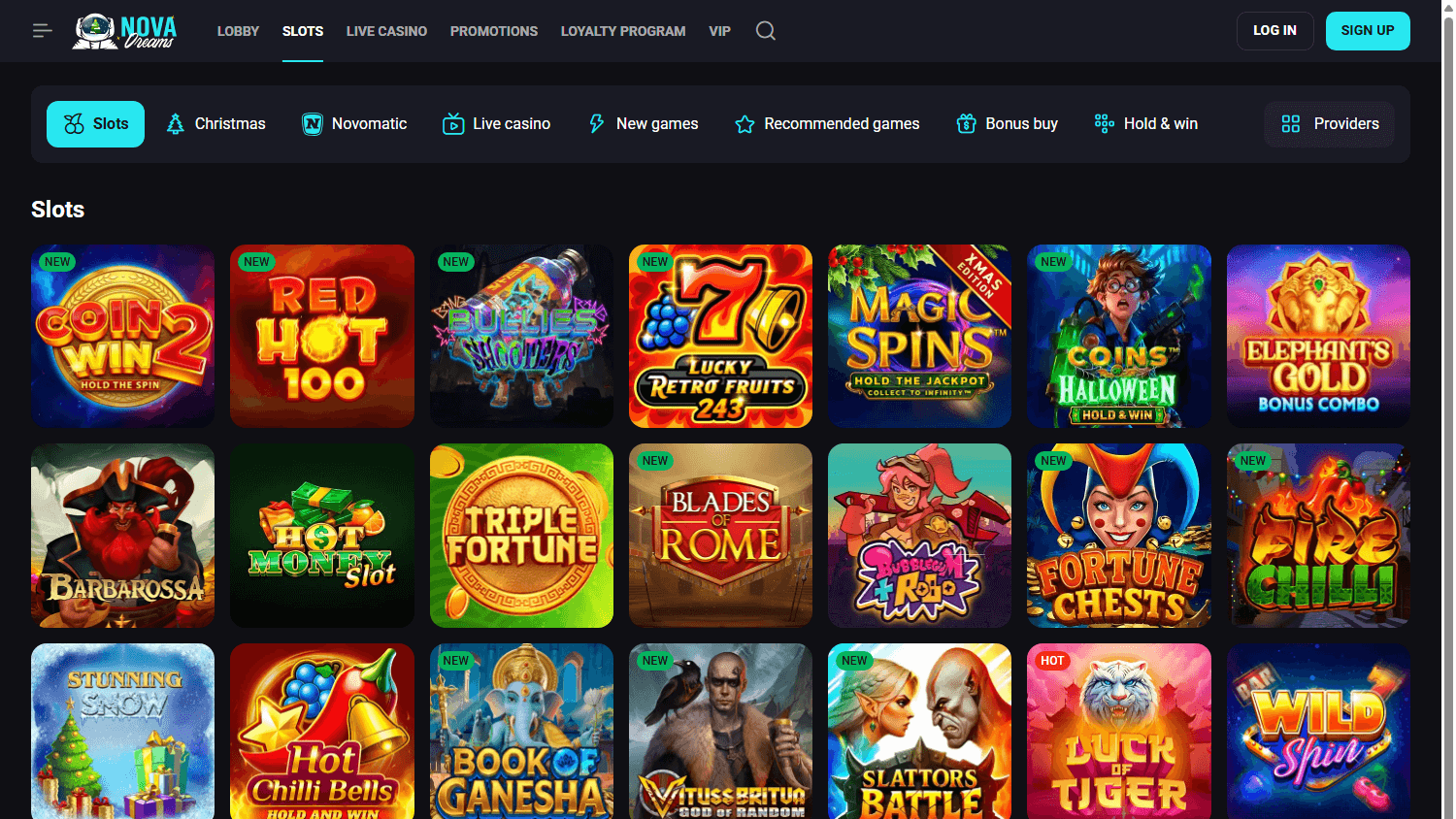 Review: Casino Nova Dreams für Spieler aus Deutschland