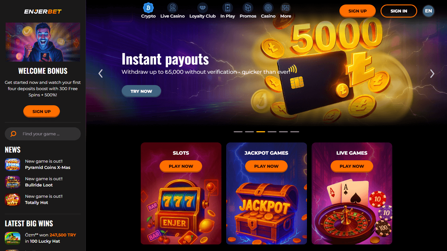 enjerbet_casino_homepage_desktop