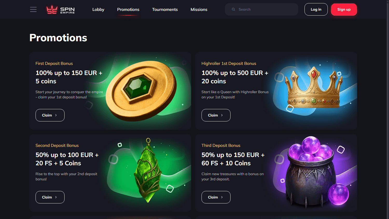 spinempire casino bonus