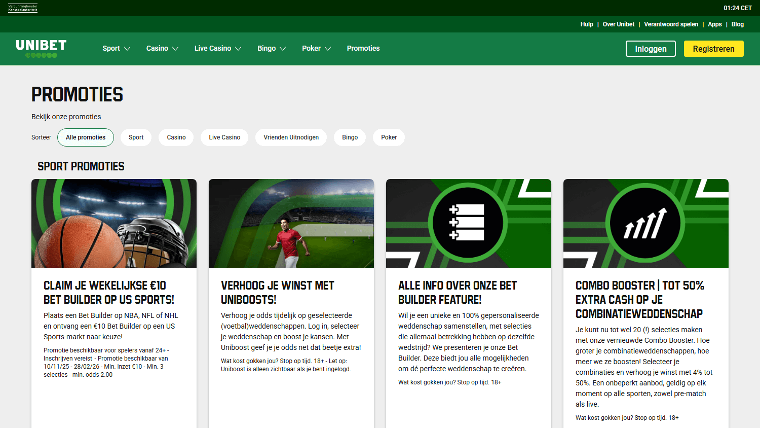 Unibet Casino Promoties