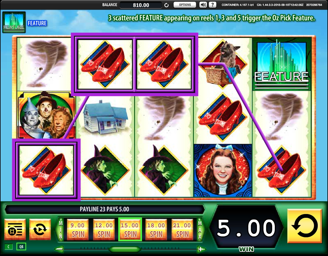 Wizard of Oz slot win