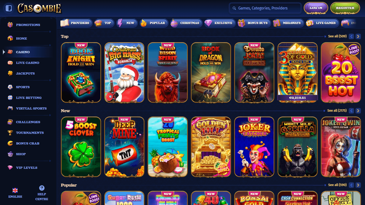 Casombie casino bonuses