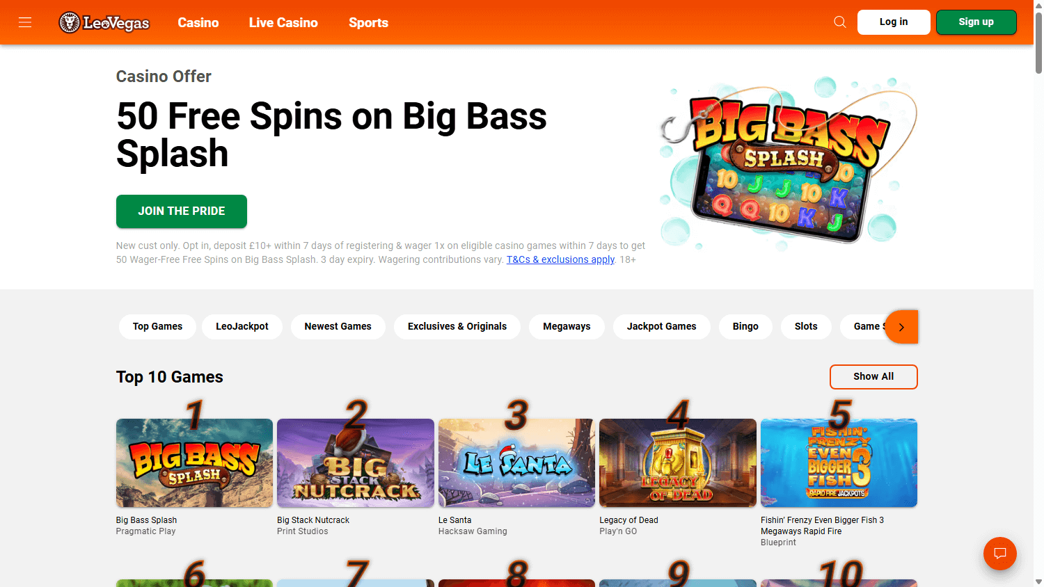 LeoVegas_Casino_UK_homepage_desktop