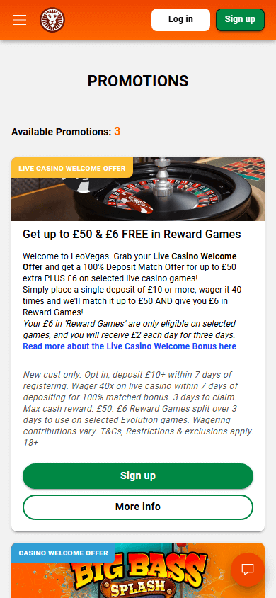 LeoVegas_Casino_UK_promotions_mobile