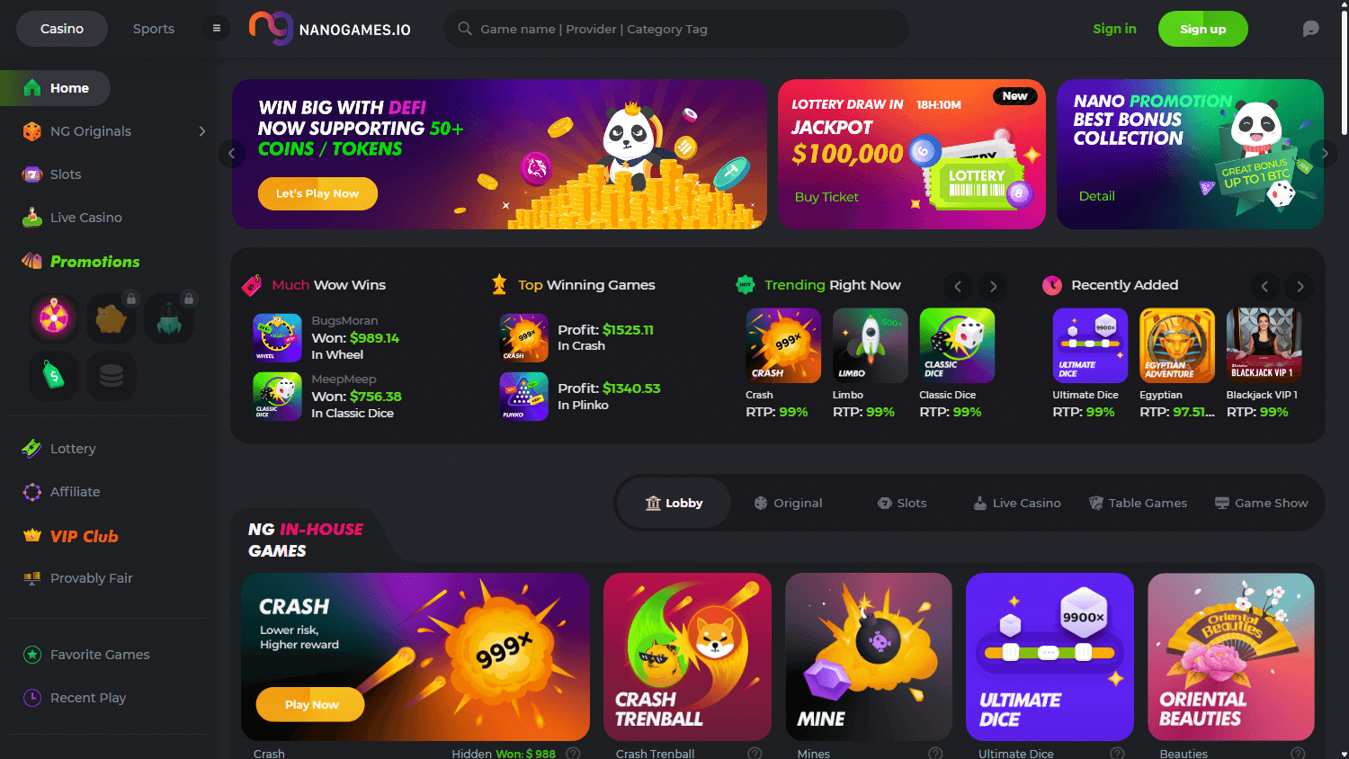 NANOGAMES.IO_Casino_homepage_desktop