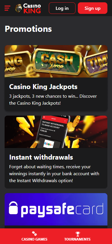 exclusive King Casino deposit bonus