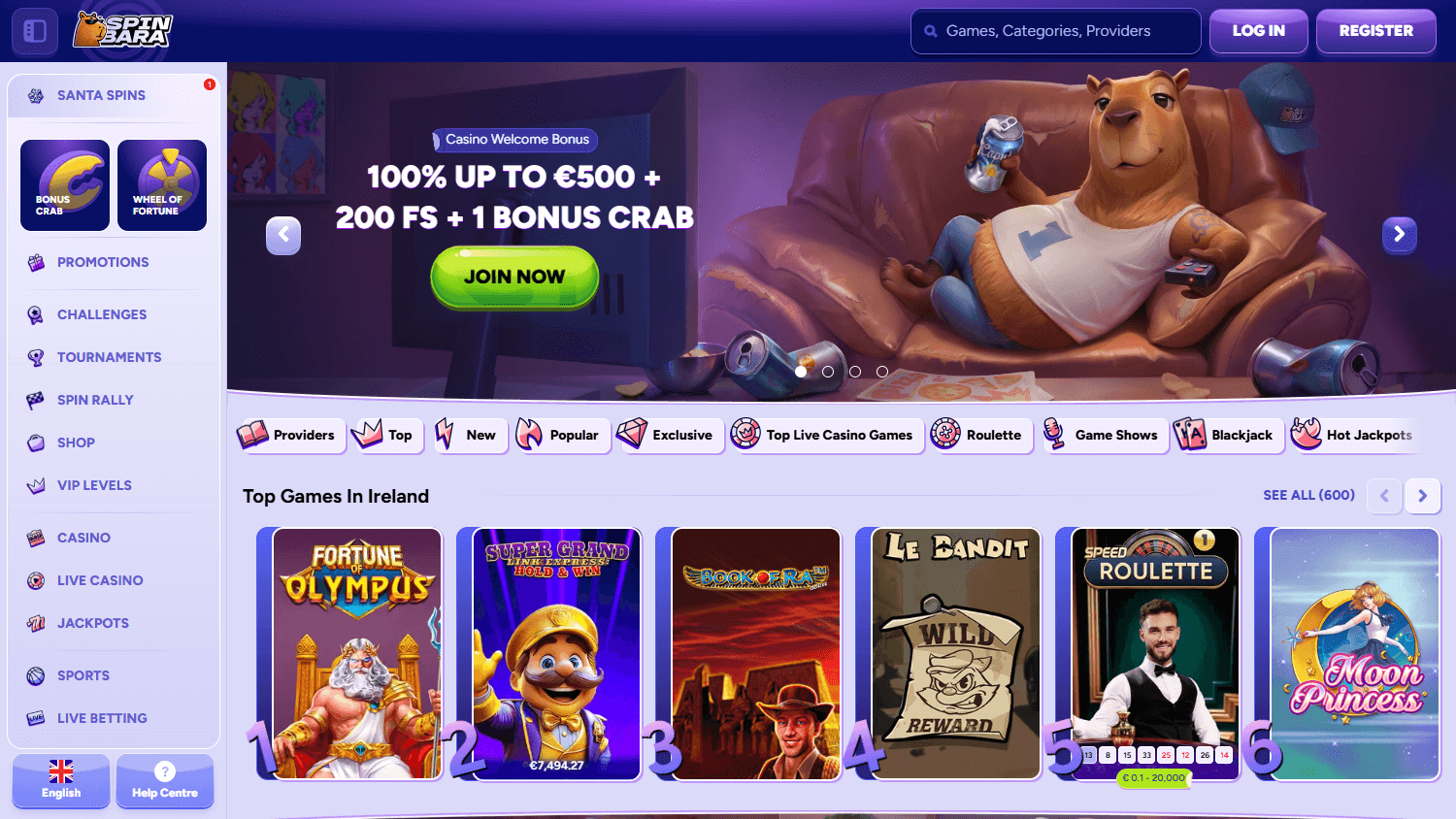 spinbara_casino_homepage_desktop