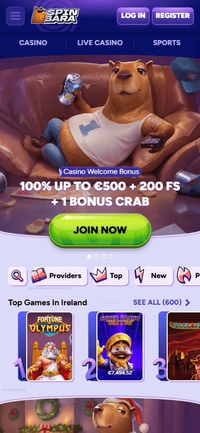 Spinbara Casino mobil hjemmeside