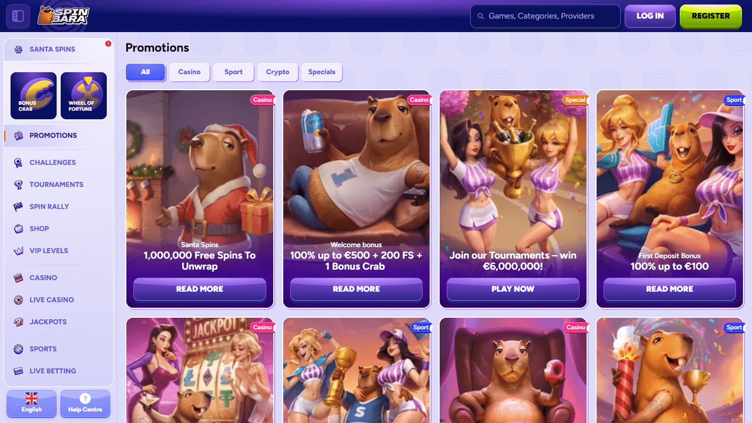 Spinbara Casino kampanjer