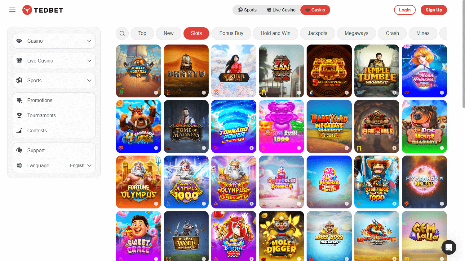 TedBet_Casino_game_gallery_desktop