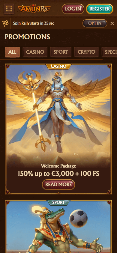 Amunra Casino Promotions Mobile