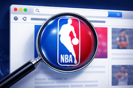 NBA logo zoomed in