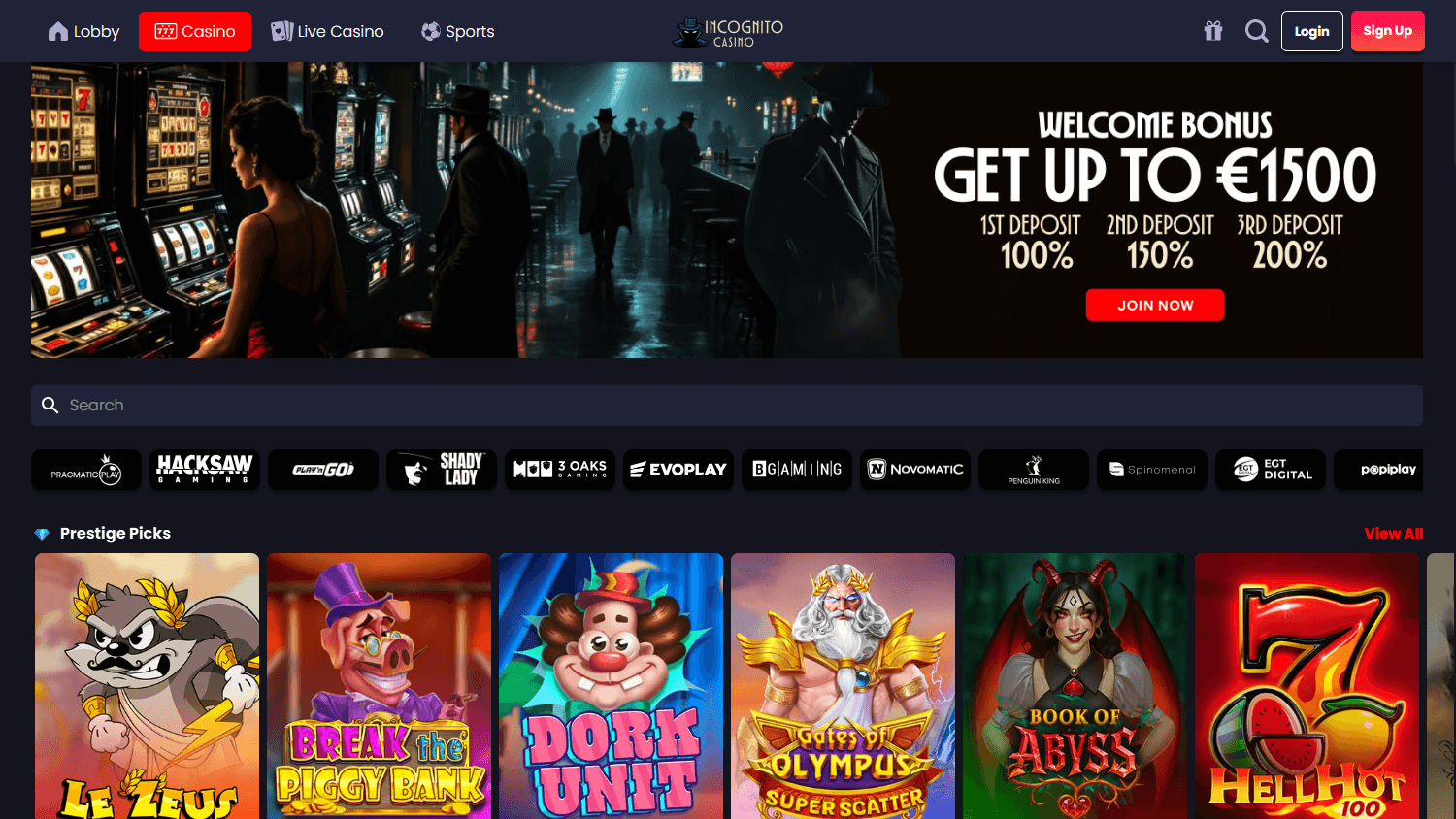 Incognito_Casino_game_gallery_desktop