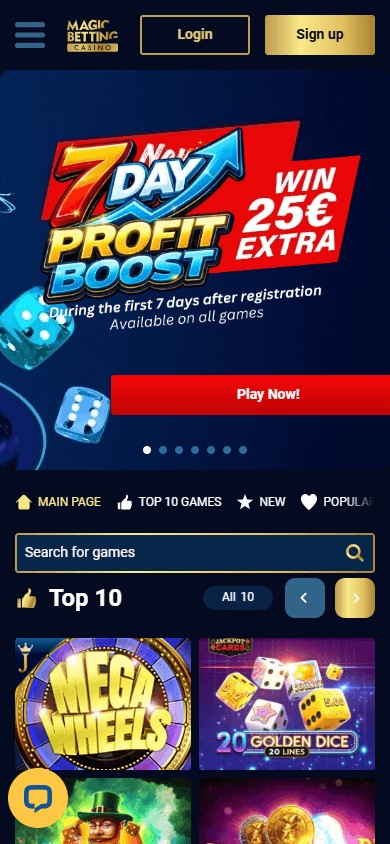 Magic_Betting_Casino_BE_homepage_mobile