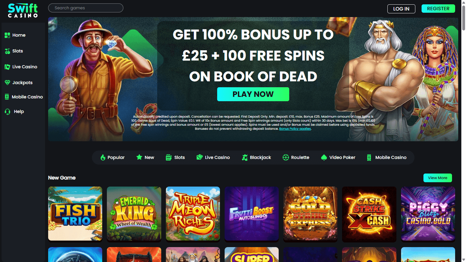 rinomato Swift Casino casino crypto