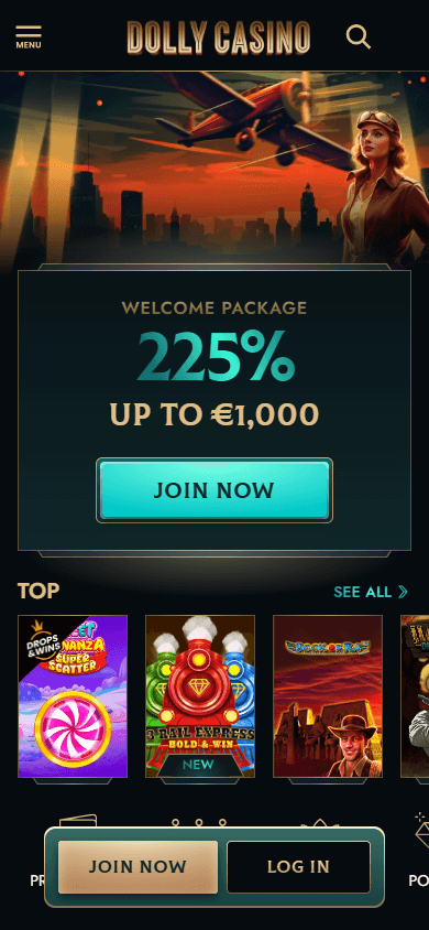 Schermata mobile di Dolly Casino