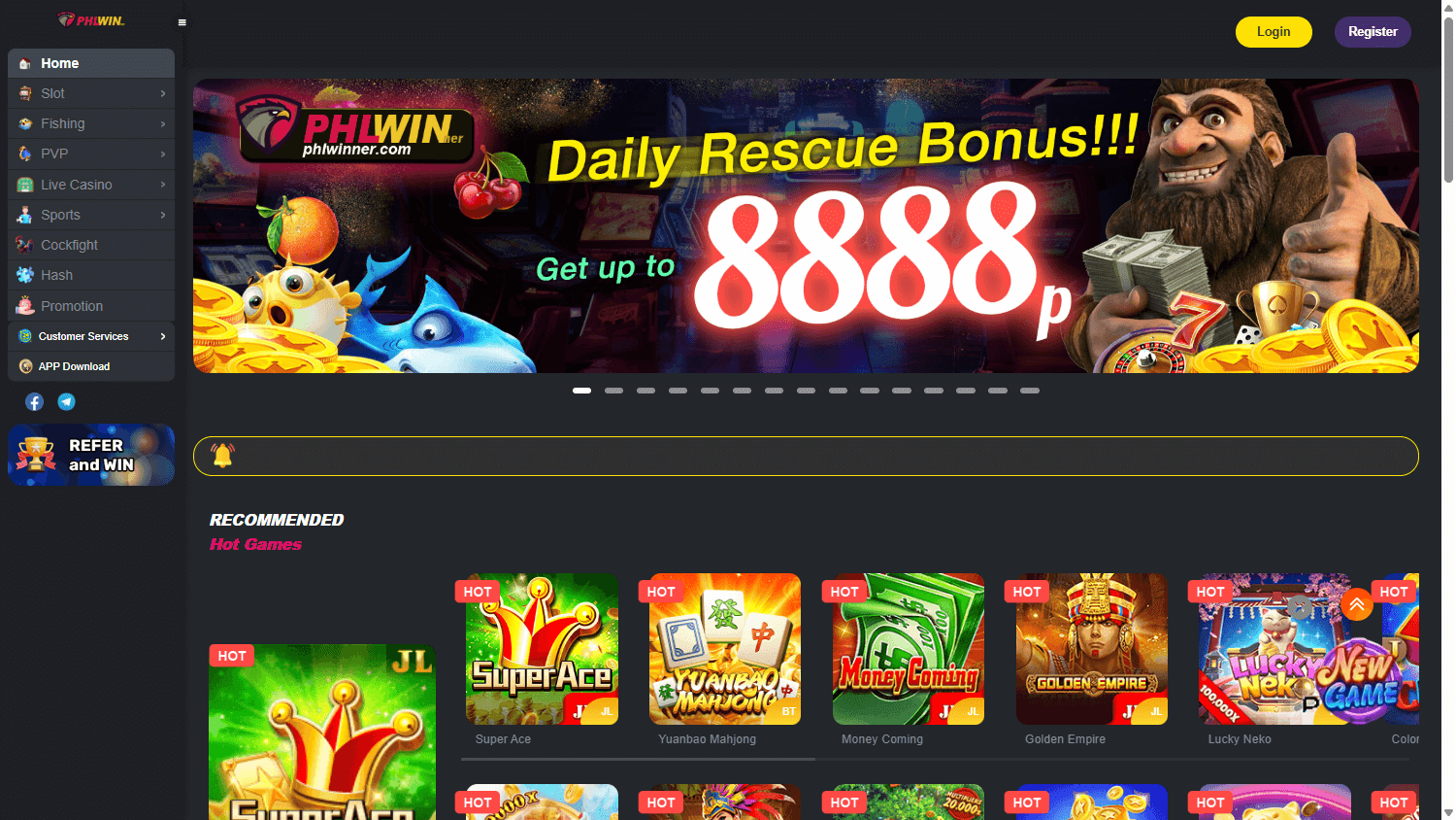 PHLWINner_Casino_homepage_desktop