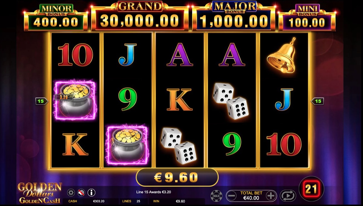 Golden Dollars slot win