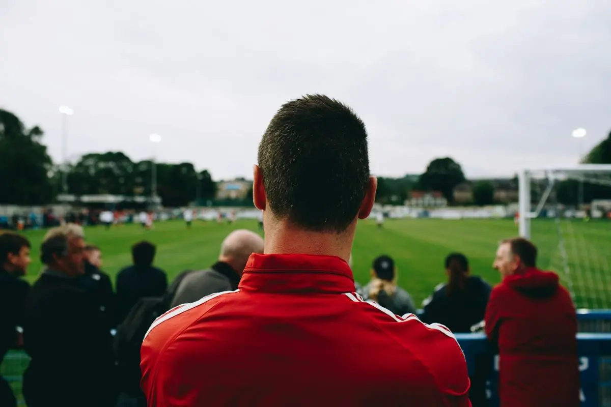 Fan at soccer field