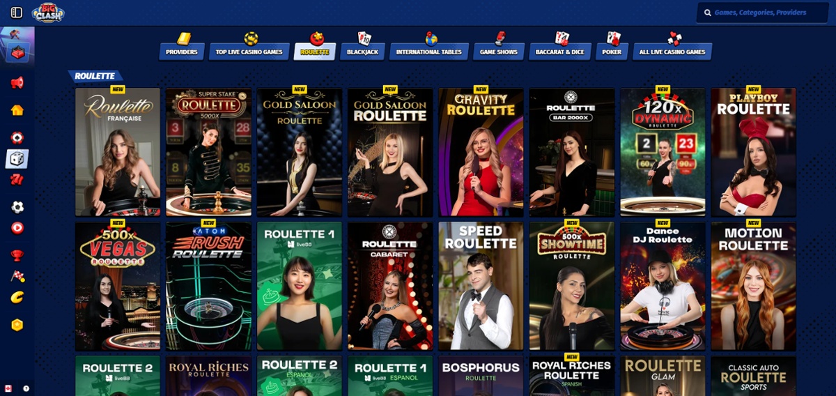 Play roulette online at BigClash casino in Canada