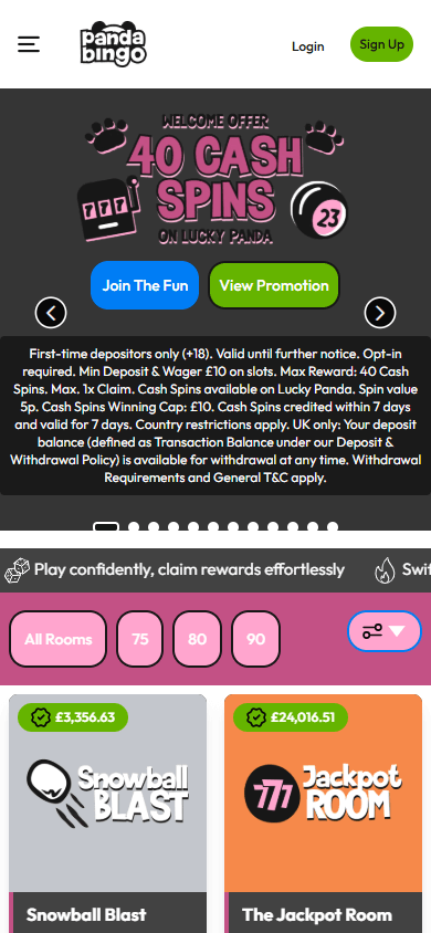 Panda_Bingo_Casino_homepage_mobile