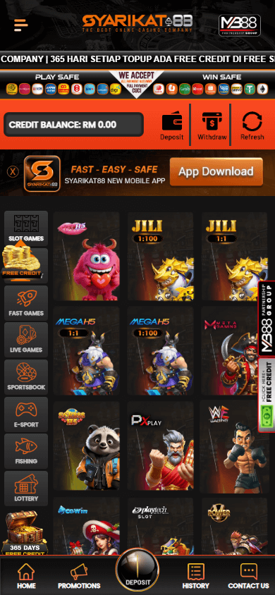 Syarikat88_Casino_homepage_mobile