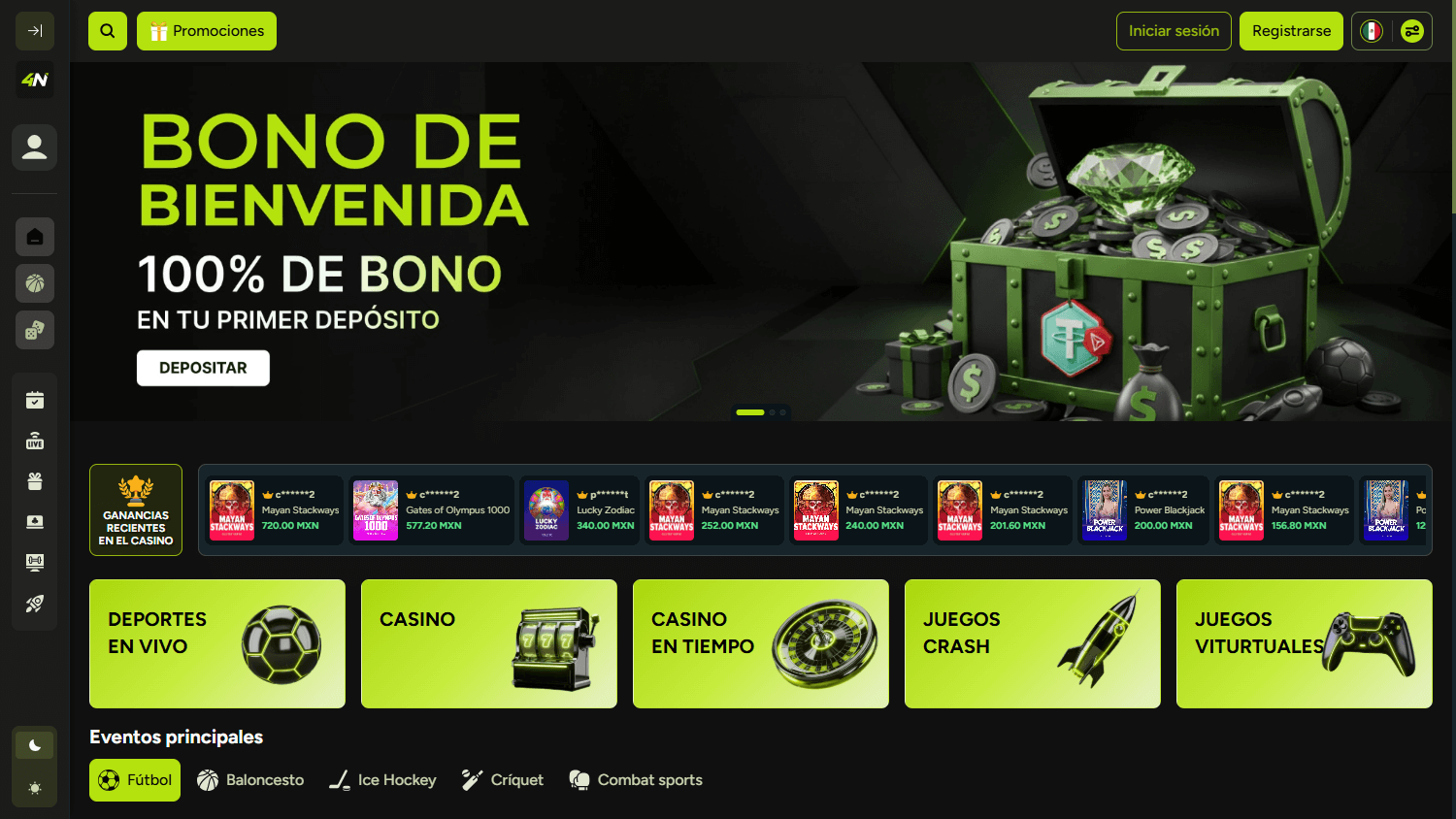 Go4Win_Casino_homepage_desktop