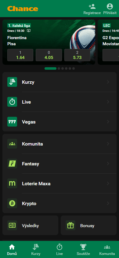 Chance_Casino_CZ_homepage_mobile