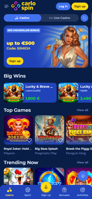 Carlospin_Casino_homepage_mobile