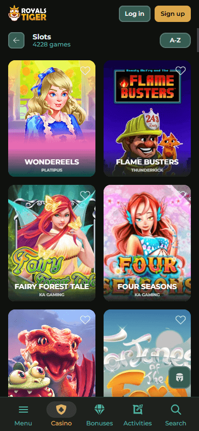 sammle RoyalsTiger Casino monatlicher bonus banner