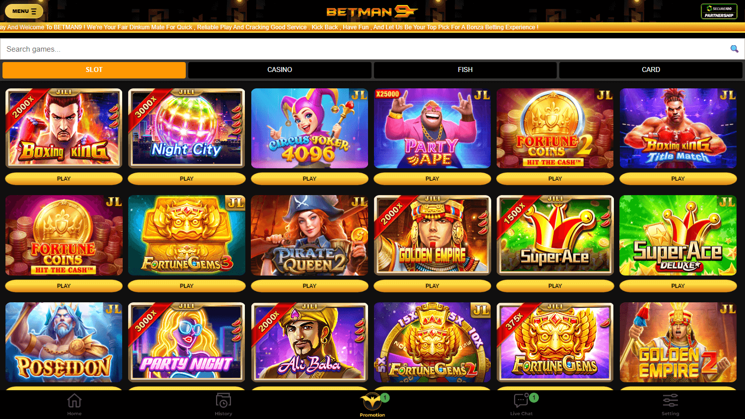 Betman Casino Review: Game Reviews and Player Impressions
